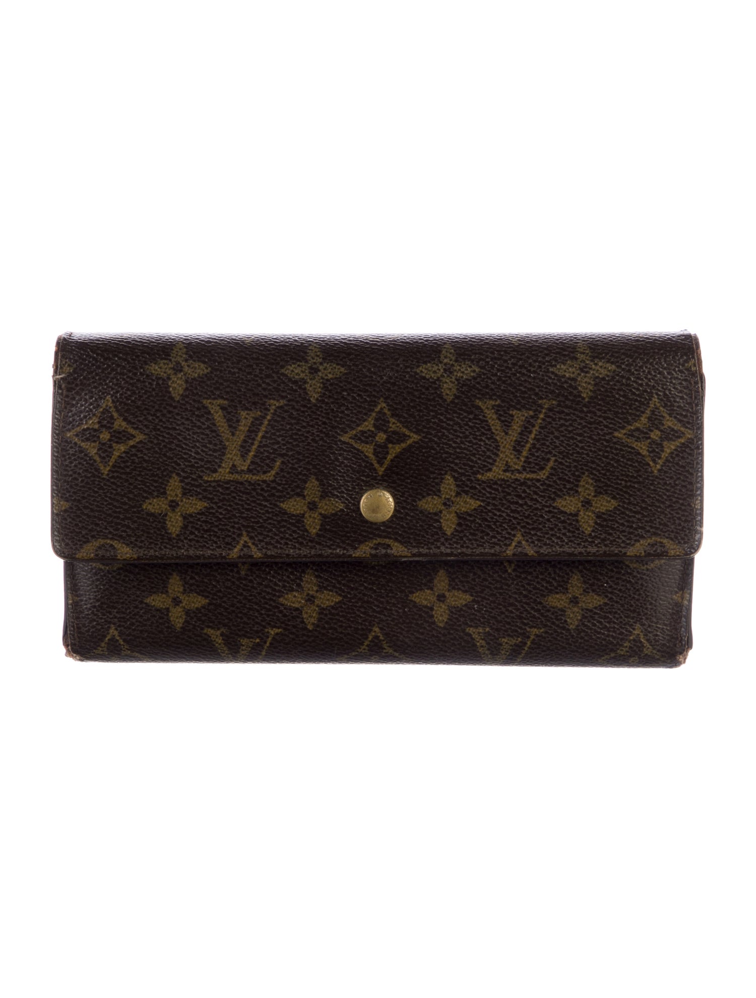 Louis Vuitton LV Monogram Coated Canvas Sarah Wallet