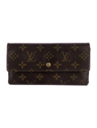 Louis Vuitton LV Monogram Coated Canvas Sarah Wallet
