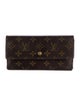 Louis Vuitton LV Monogram Coated Canvas Sarah Wallet
