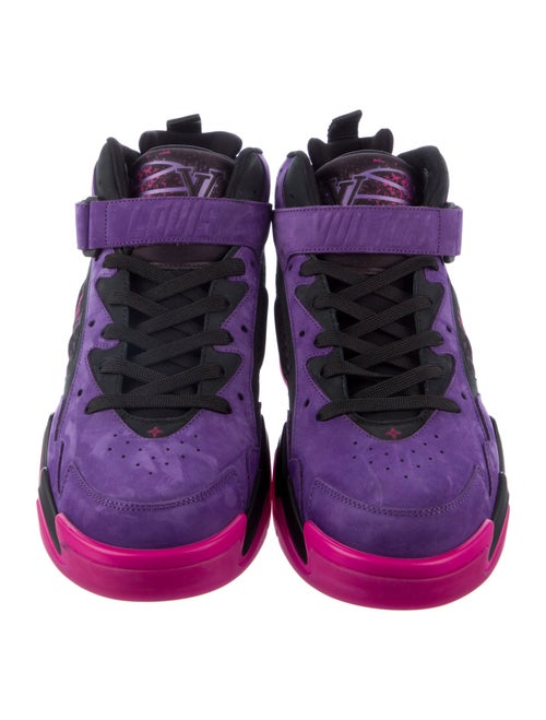 Louis Vuitton Suede Colorblock Pattern Sneakers