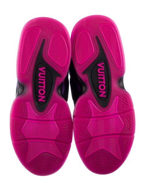 Louis Vuitton Suede Colorblock Pattern Sneakers