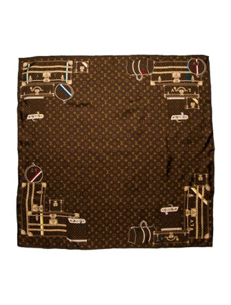 Louis Vuitton Trunks Silk Scarf