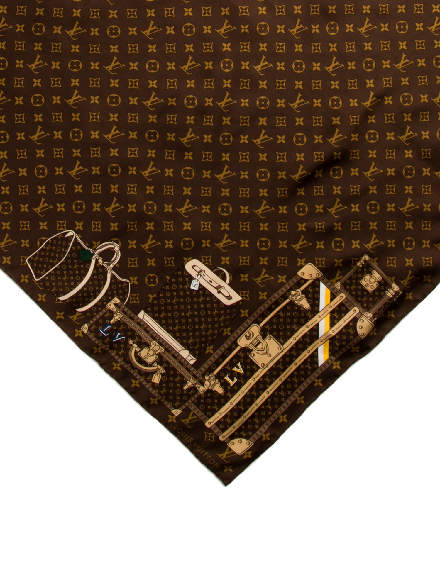 Louis Vuitton Trunks Silk Scarf