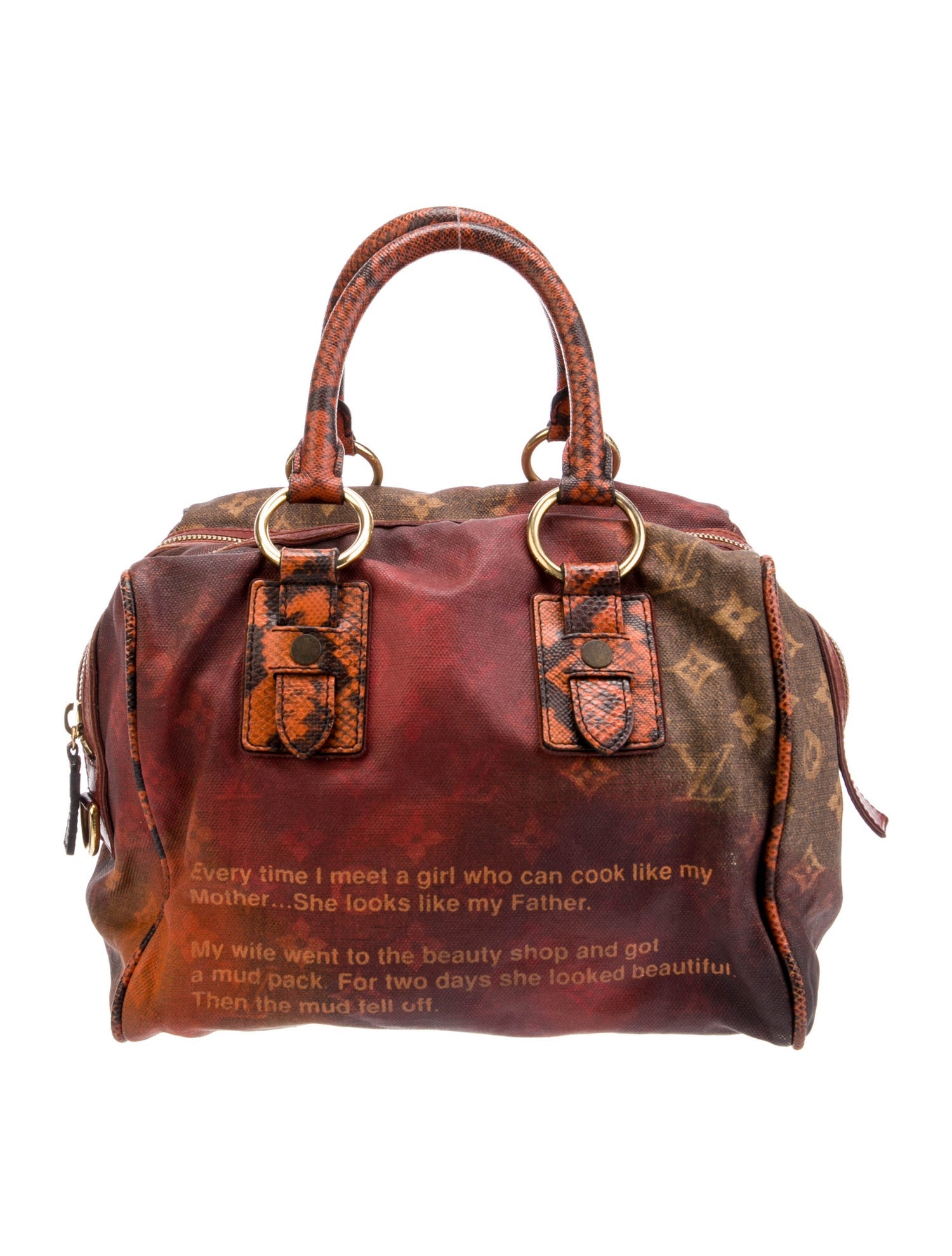 Louis Vuitton LV Monogram x Richard Prince Mancrazy Jokes Bag Vintage