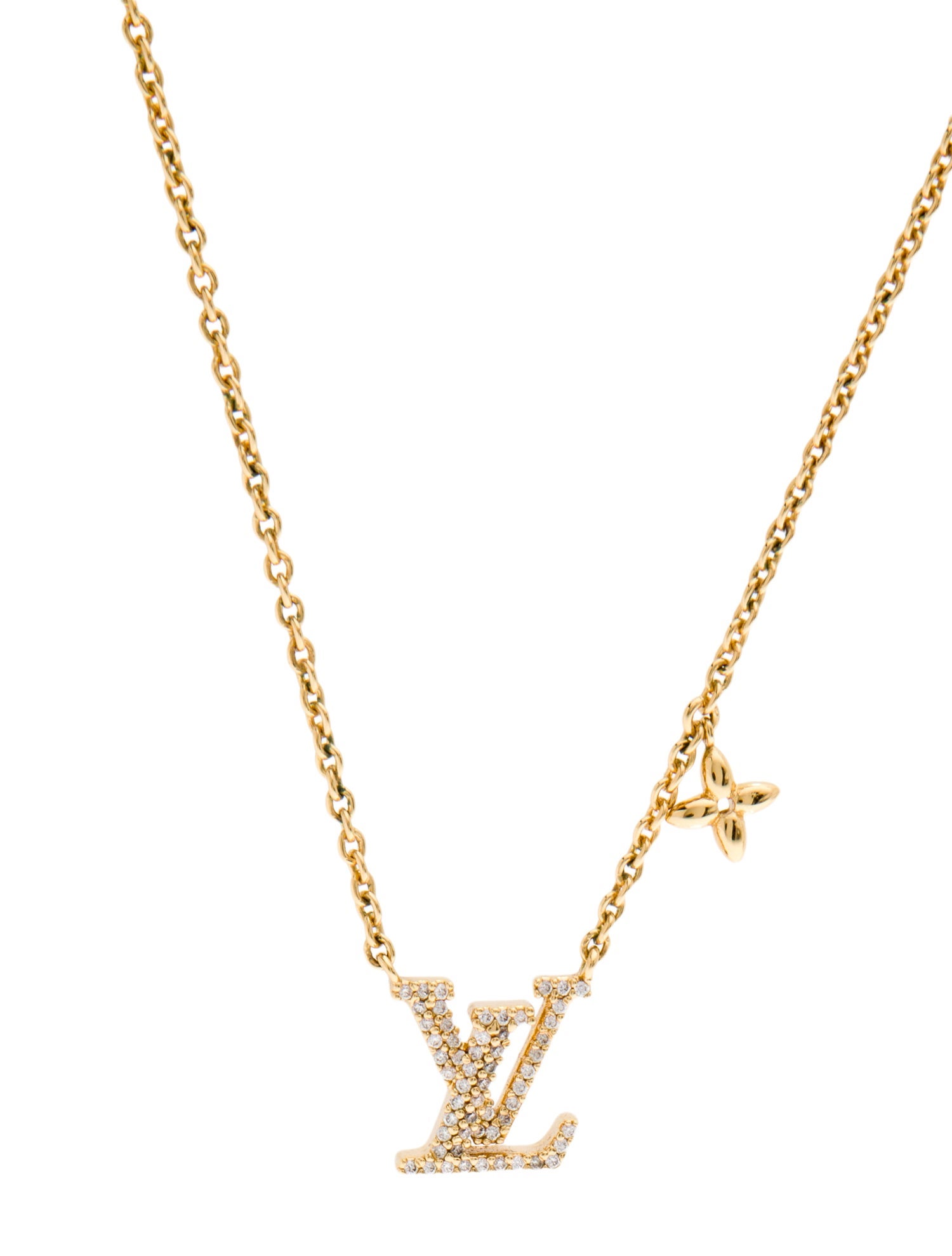 Louis Vuitton Crystal LV Iconic Pendant Necklace