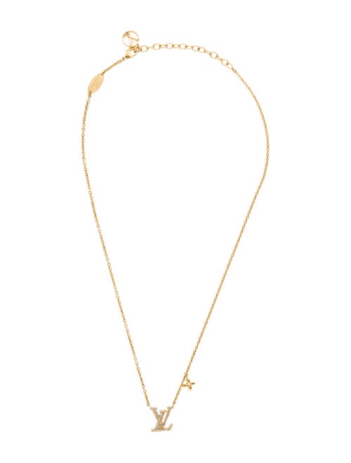 Louis Vuitton Crystal LV Iconic Pendant Necklace