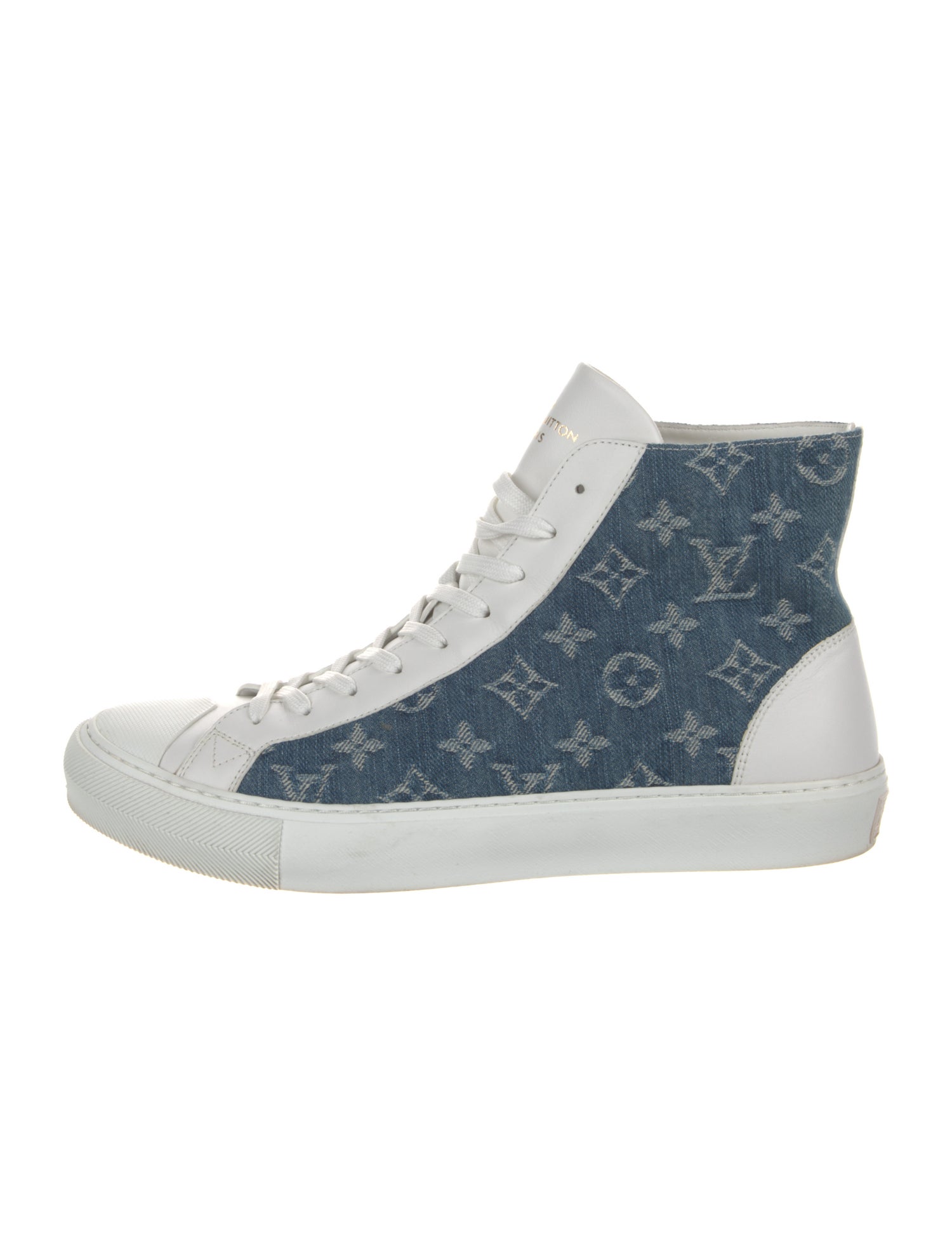 Louis Vuitton Monogram Pattern Denim Sneakers