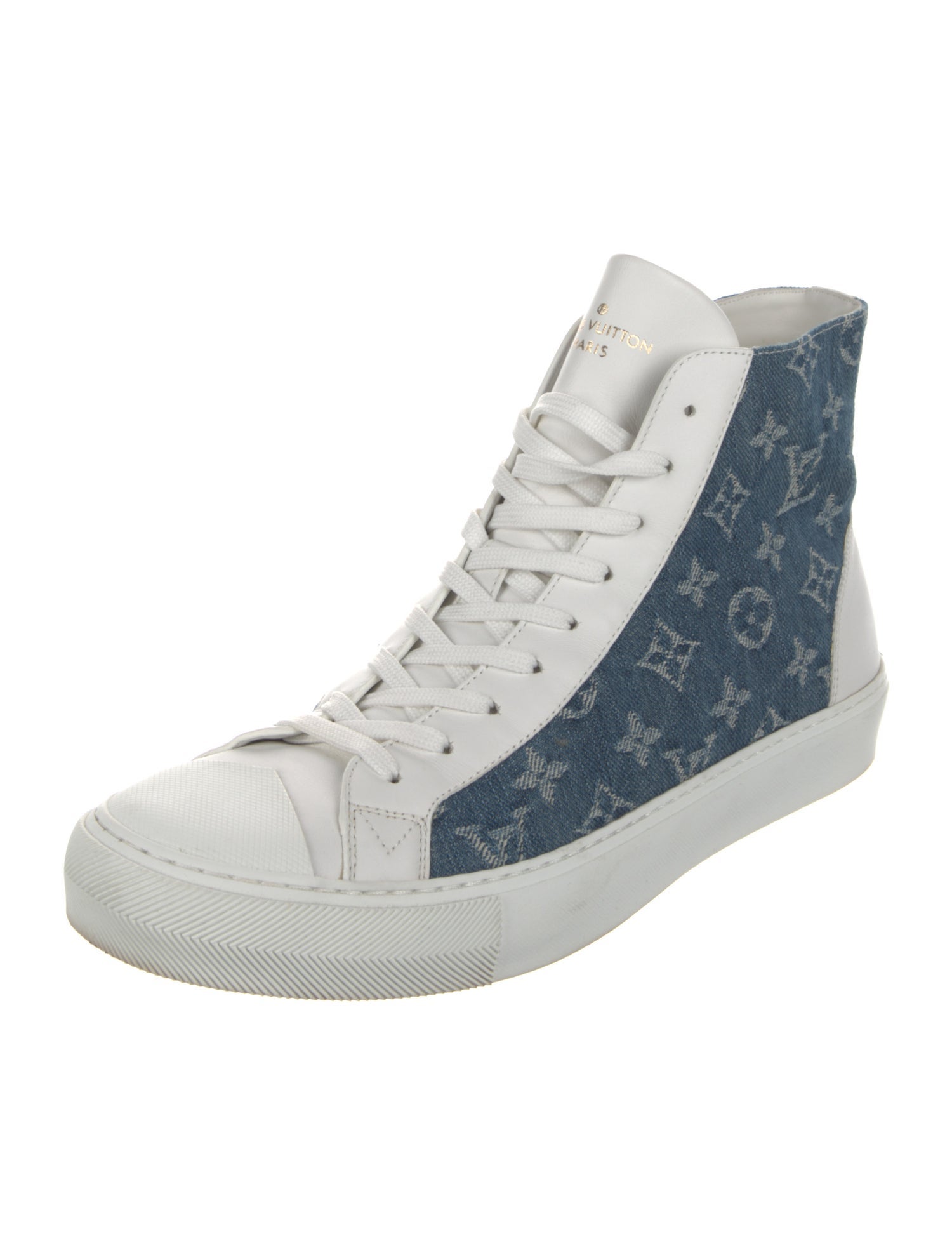 Louis Vuitton Monogram Pattern Denim Sneakers
