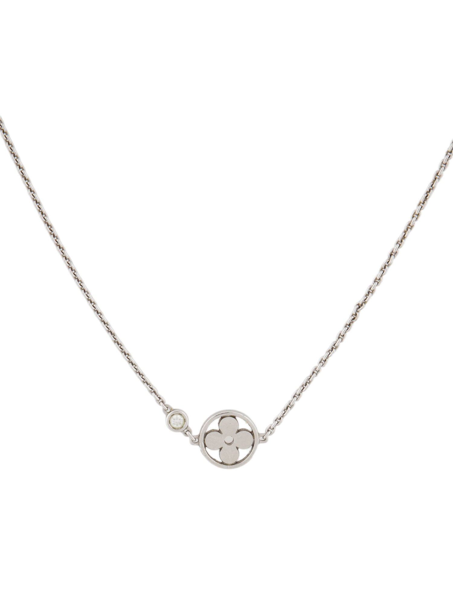 Louis Vuitton 18K Diamond Idylle Blossom Pendant Necklace