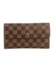 Louis Vuitton 2003 Damier Ebene Pattern Sarah Wallet