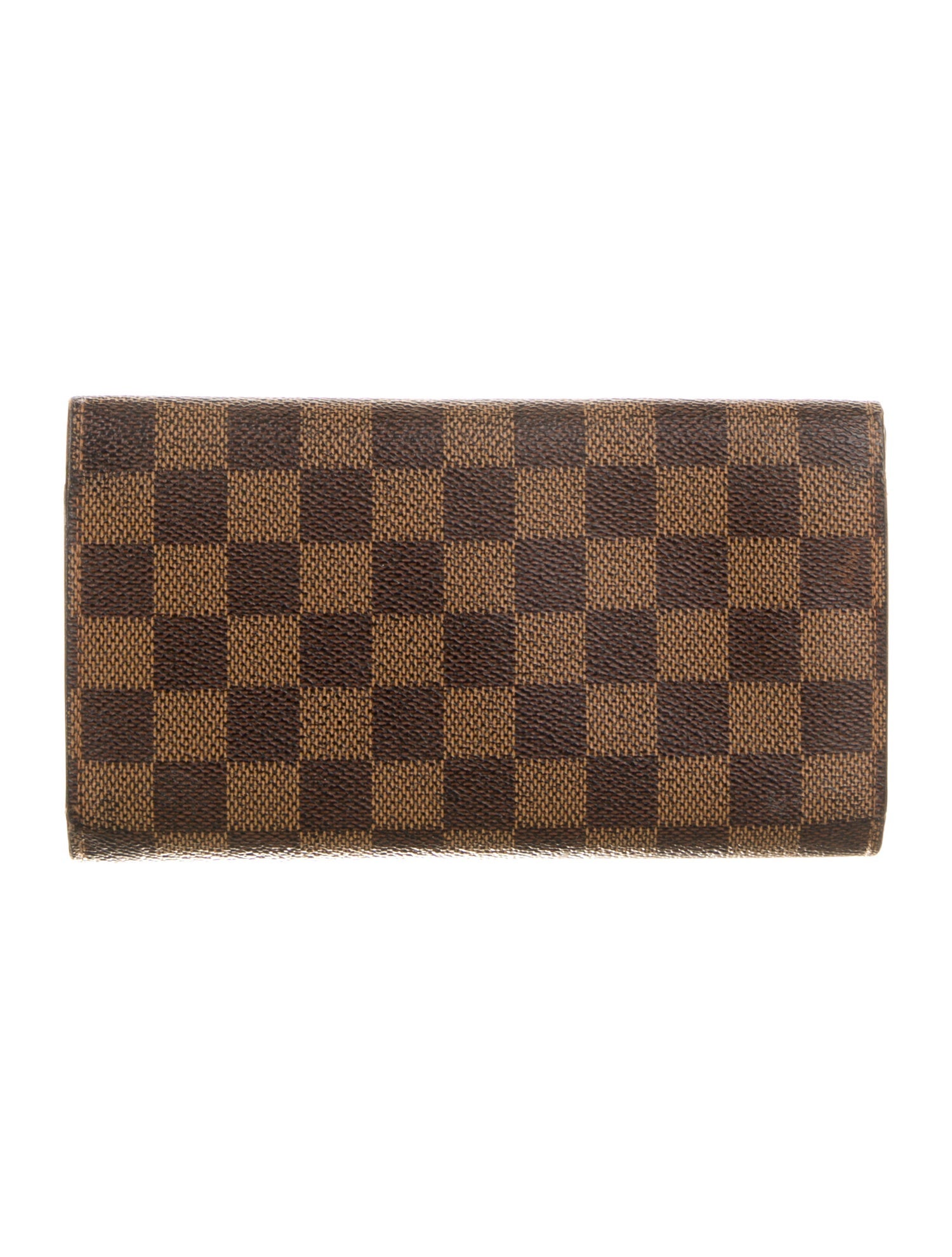 Louis Vuitton 2003 Damier Ebene Pattern Sarah Wallet