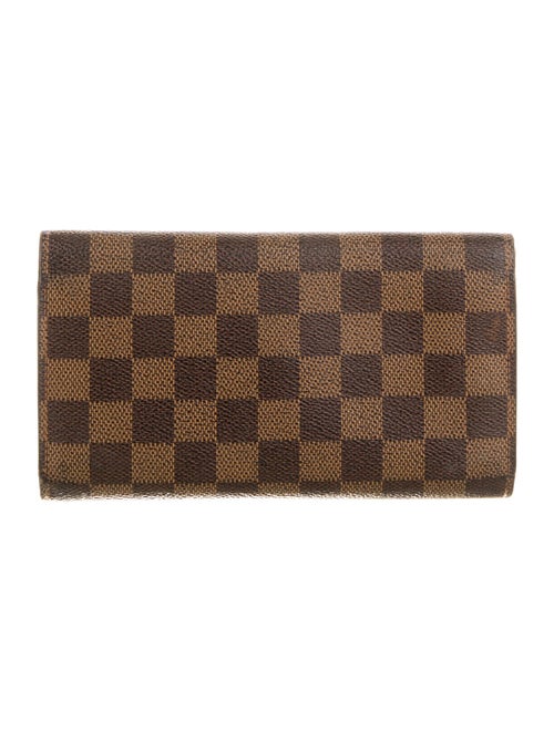 Louis Vuitton 2003 Damier Ebene Pattern Sarah Wallet