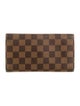 Louis Vuitton 2003 Damier Ebene Pattern Sarah Wallet