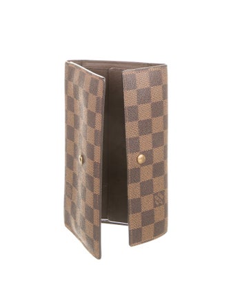 Louis Vuitton 2003 Damier Ebene Pattern Sarah Wallet
