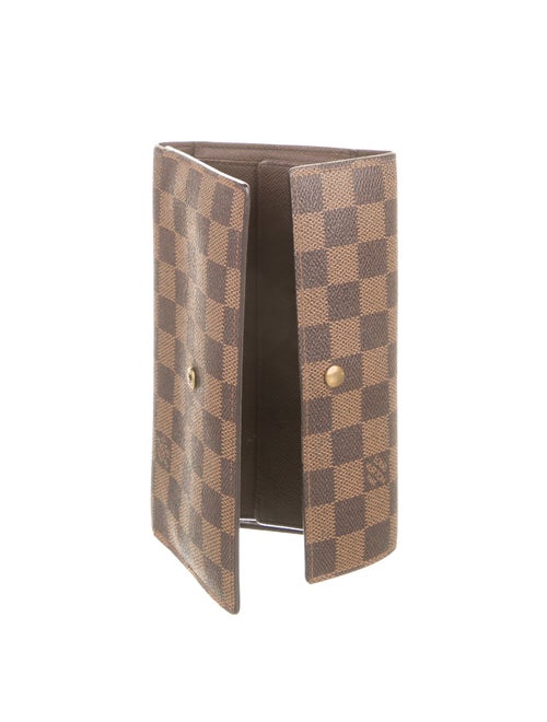 Louis Vuitton 2003 Damier Ebene Pattern Sarah Wallet