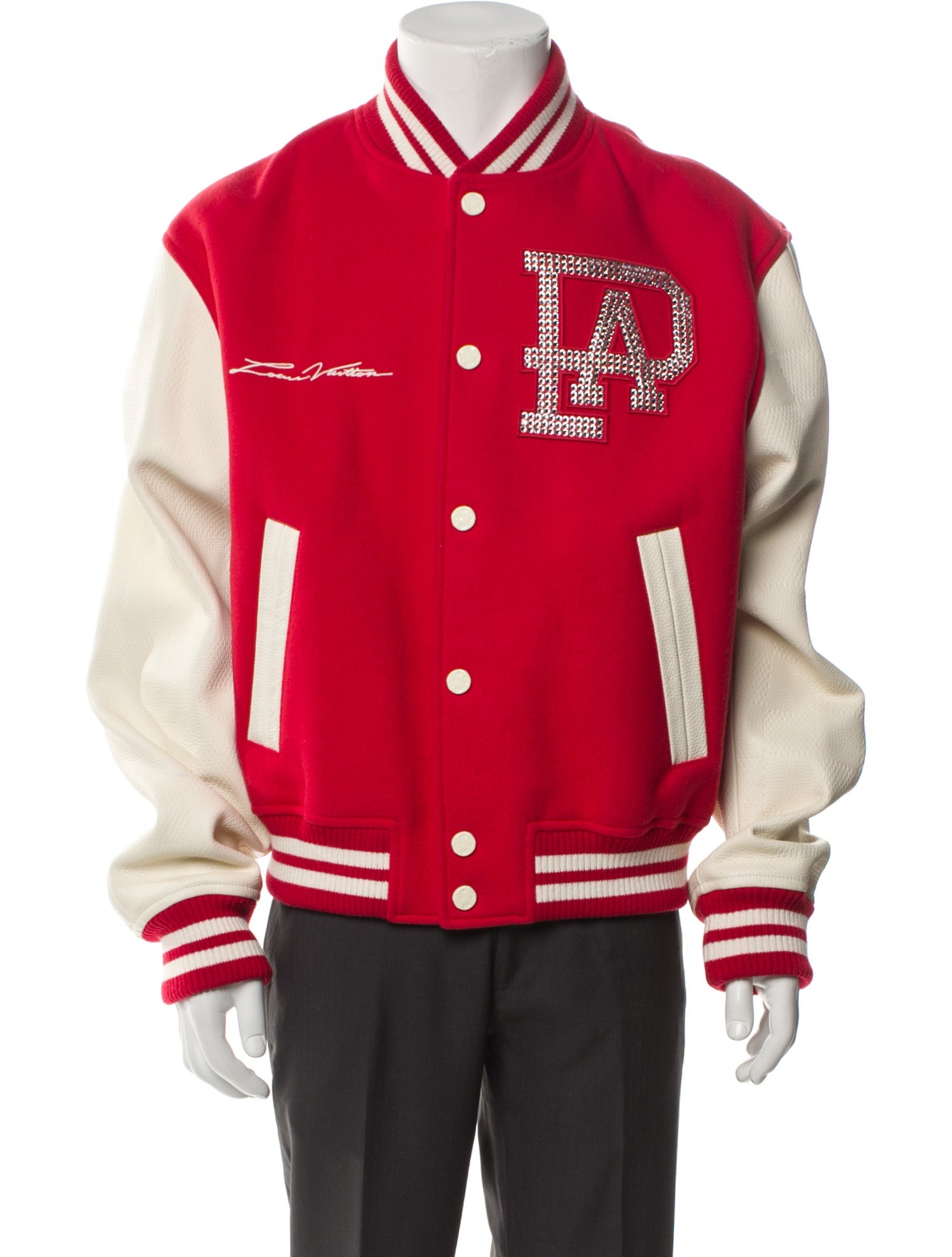 Louis Vuitton 2024 Faux Pearl Accents Varsity Jacket