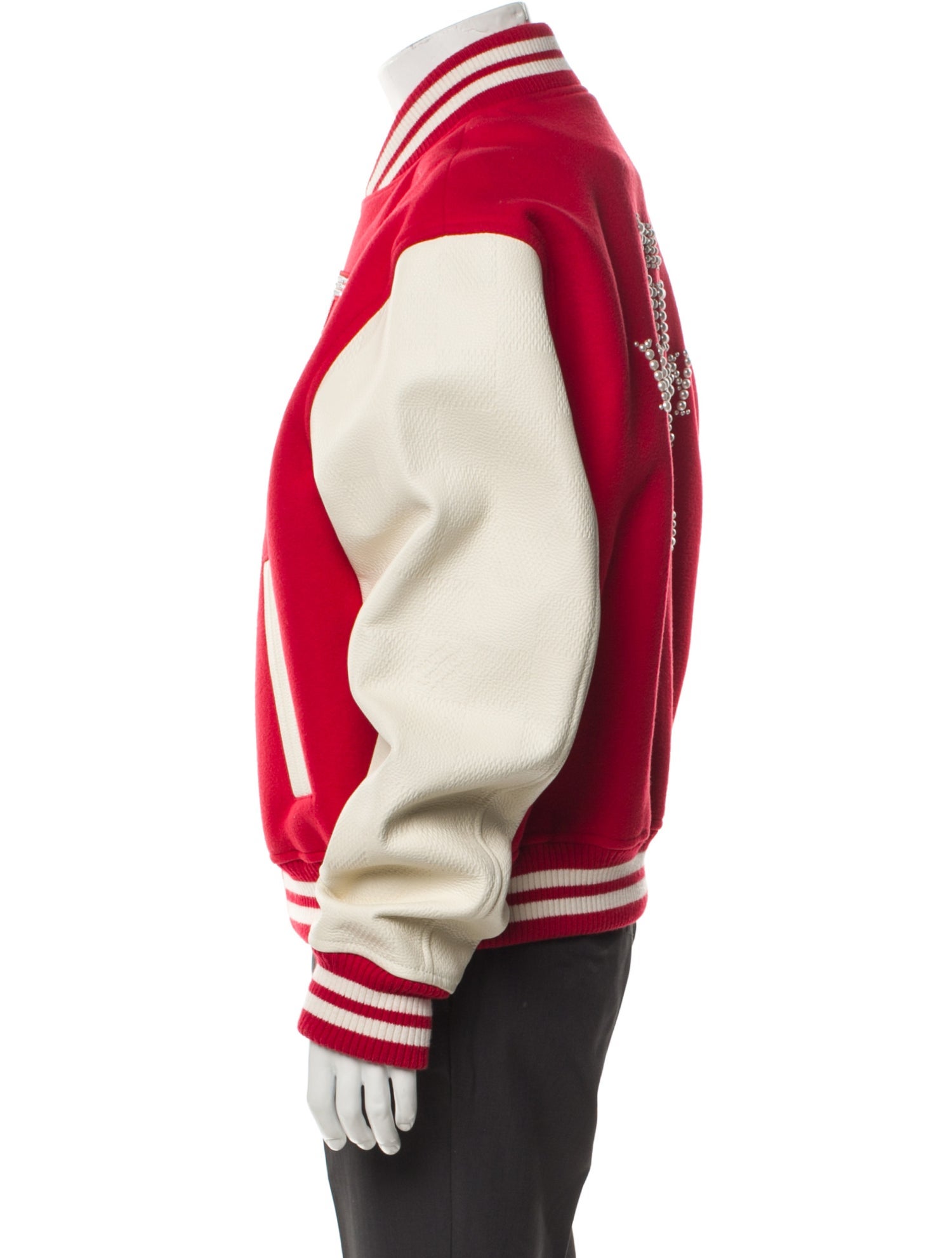 Louis Vuitton 2024 Faux Pearl Accents Varsity Jacket