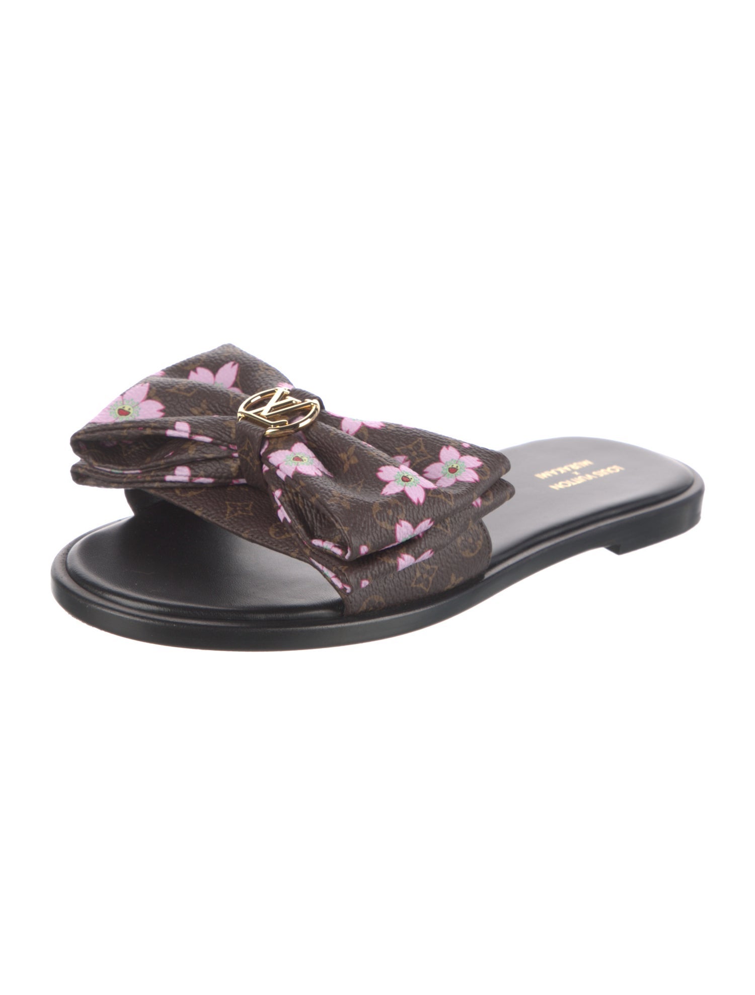 Louis Vuitton Canvas Floral Print Slides