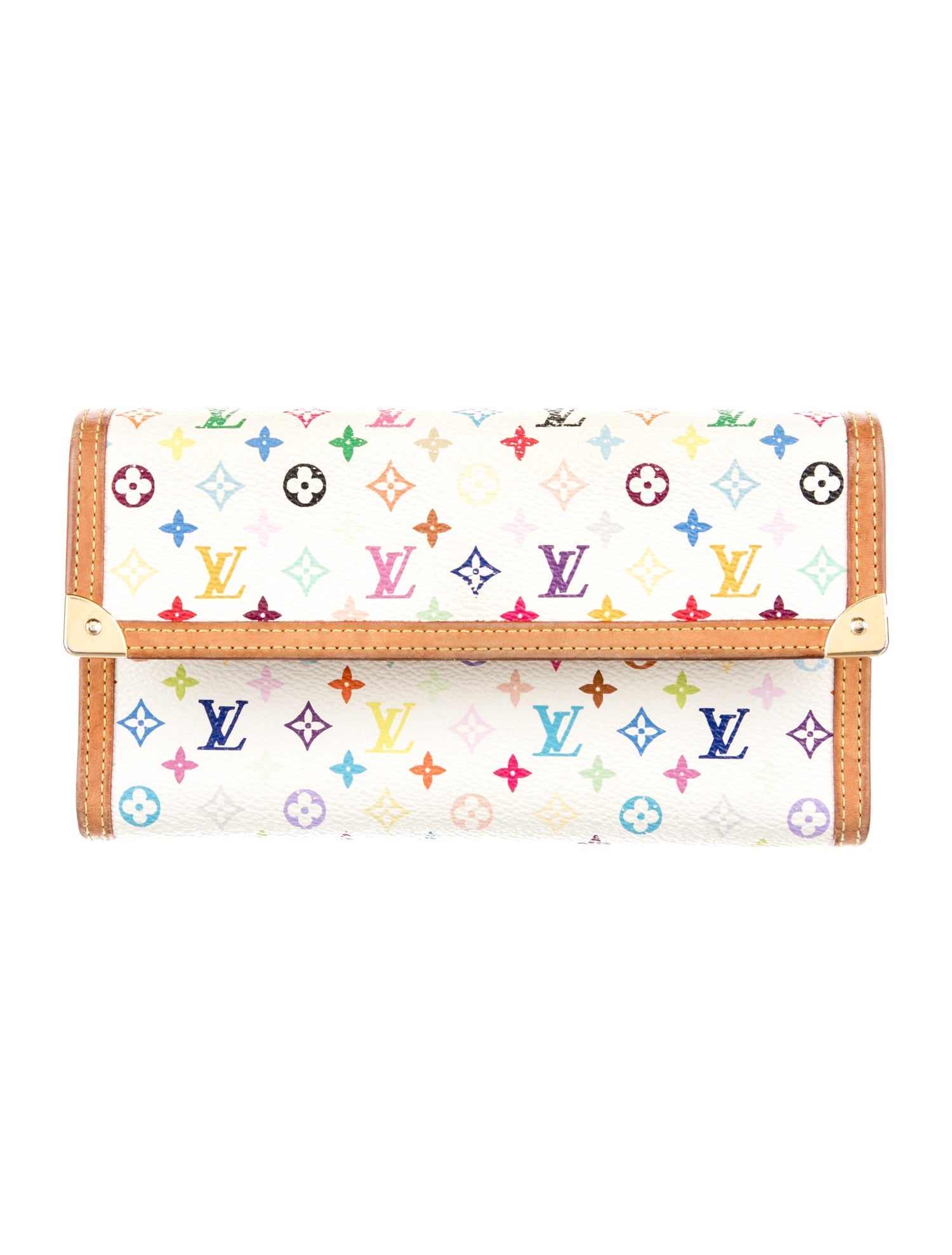 Louis Vuitton 2003 Multicolore Monogram Pattern International Wallet