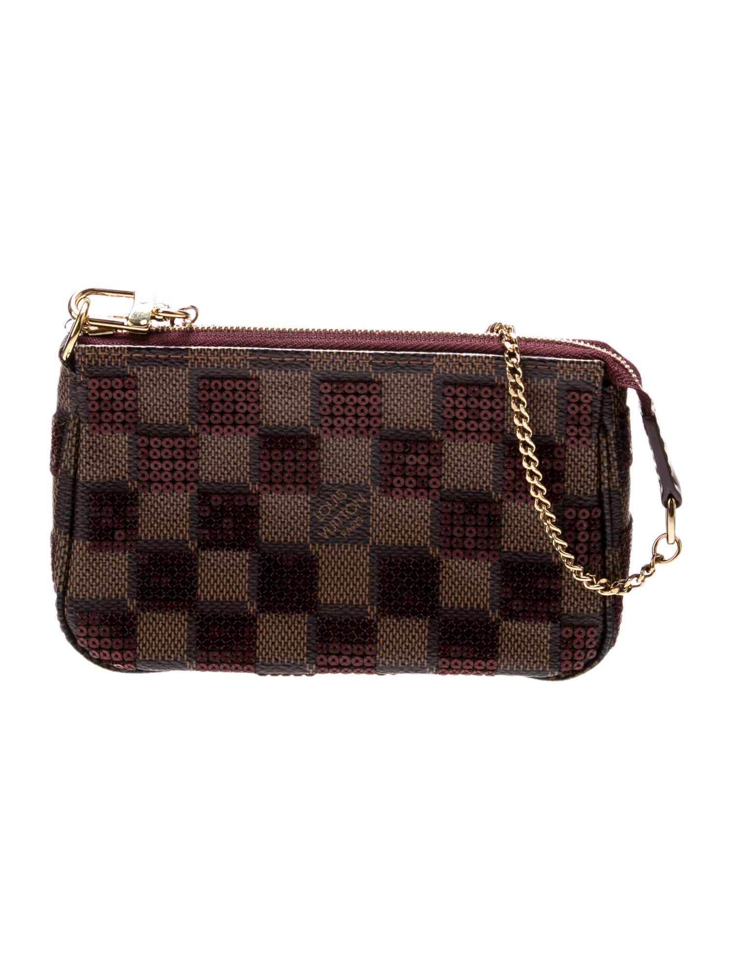 Louis Vuitton Damier Ebene Paillettes Mini Pochette Accessoires