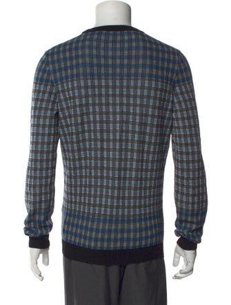 Louis Vuitton Plaid Print Crew Neck Pullover