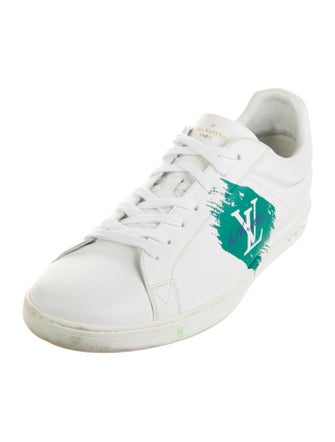 Louis Vuitton Leather Graphic Print Sneakers