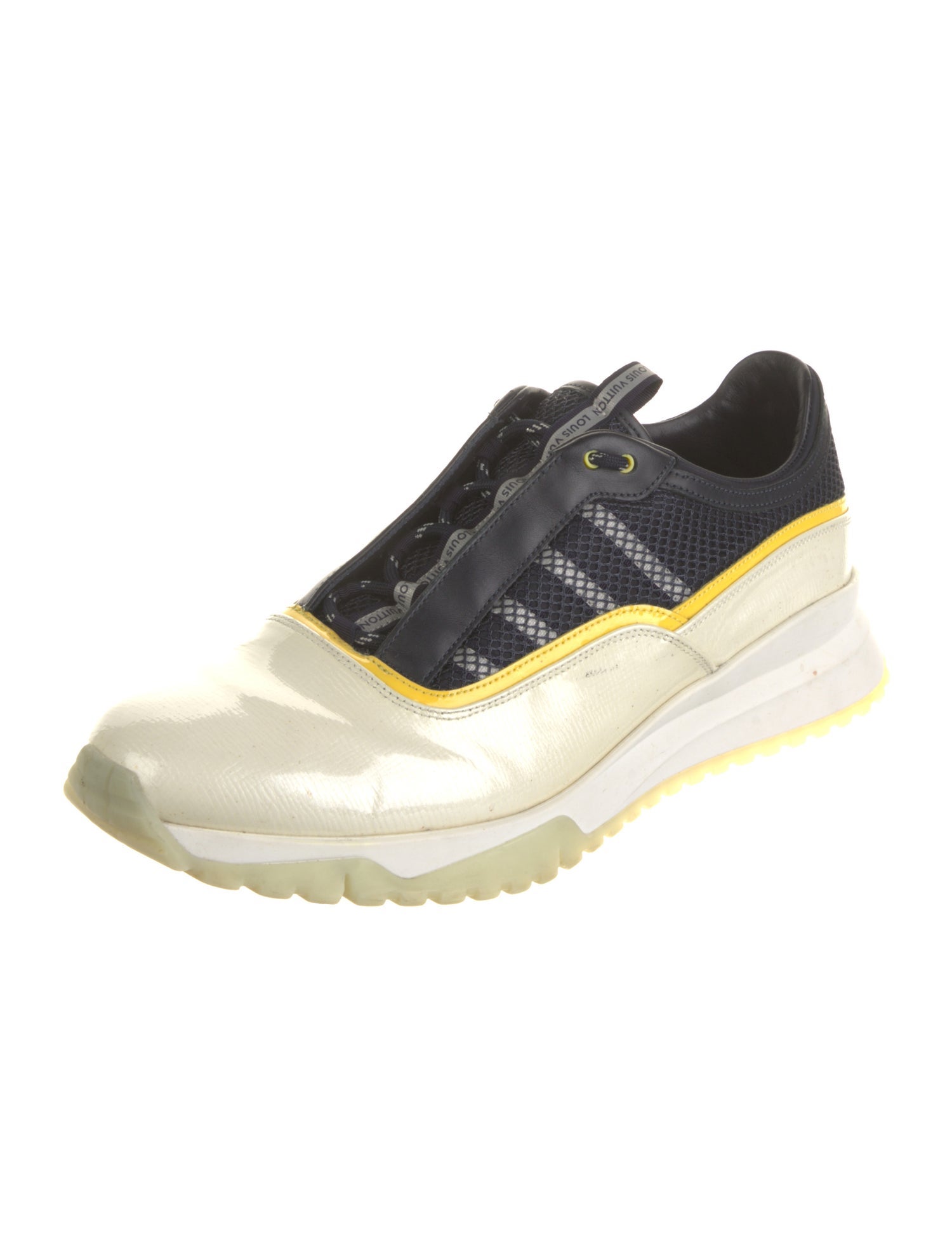 Louis Vuitton Patent Leather Printed Athletic Sneakers
