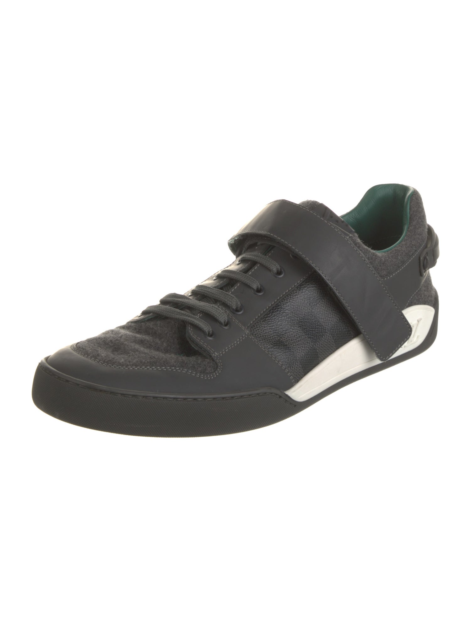 Louis Vuitton Damier Ebene Pattern Leather Sneakers