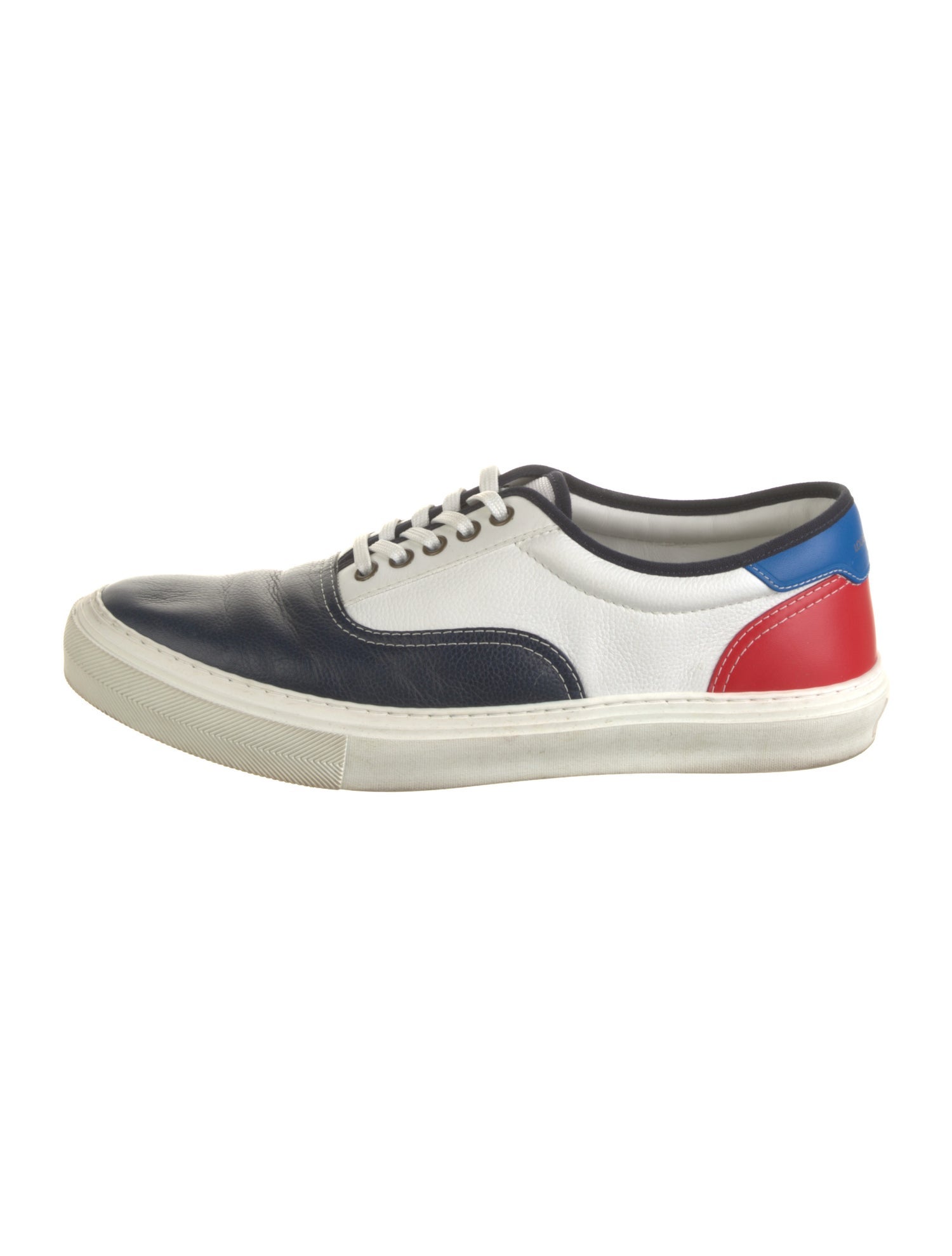 Louis Vuitton Leather Colorblock Pattern Sneakers