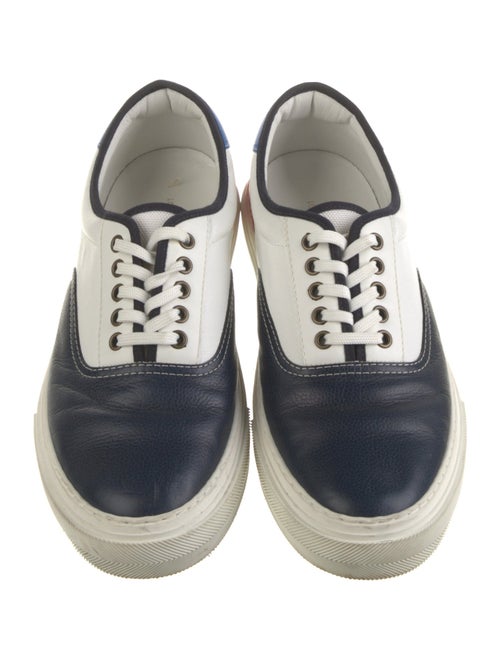 Louis Vuitton Leather Colorblock Pattern Sneakers