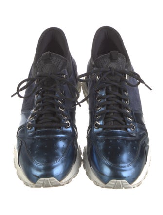 Louis Vuitton Suede Printed Athletic Sneakers