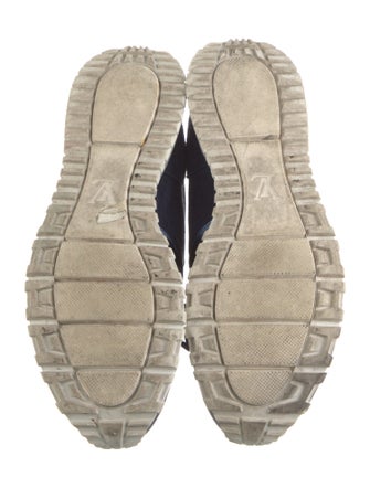 Louis Vuitton Suede Printed Athletic Sneakers