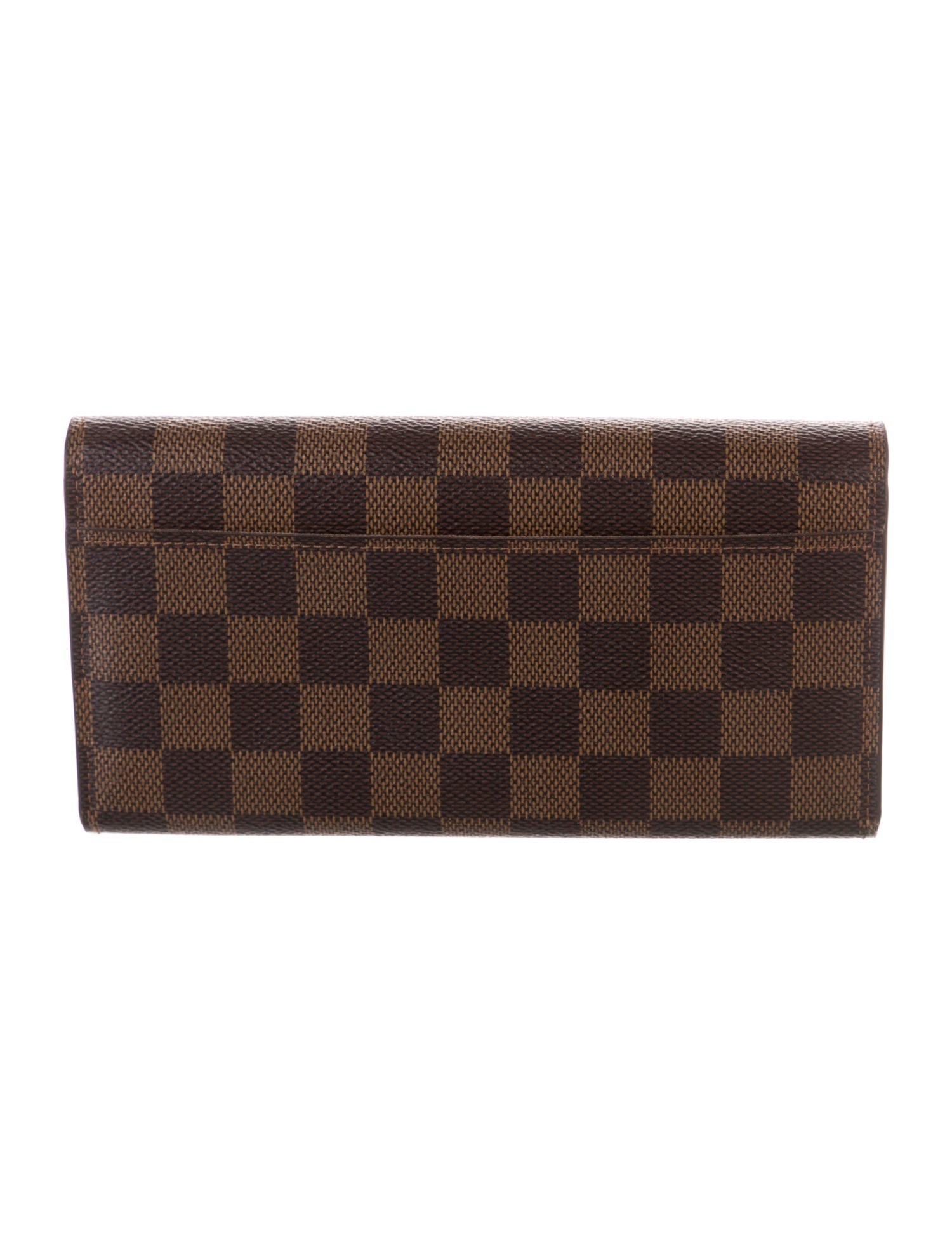 Louis Vuitton Damier Ebene Pattern Coated Canvas Sarah Wallet
