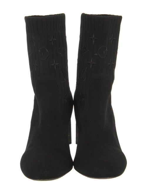 Louis Vuitton LV Monogram Embroidered Accent Sock Boots