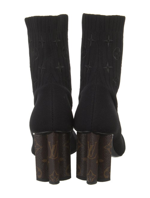 Louis Vuitton LV Monogram Embroidered Accent Sock Boots