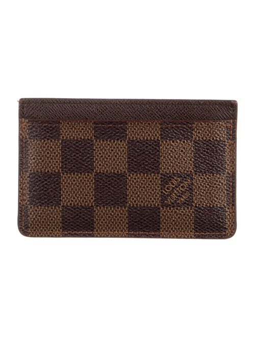 Louis Vuitton Damier Ebene Pattern Coated Canvas Card Case