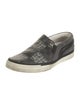 Louis Vuitton Damier Graphite Pattern Leather Trim Embellishment Loafers