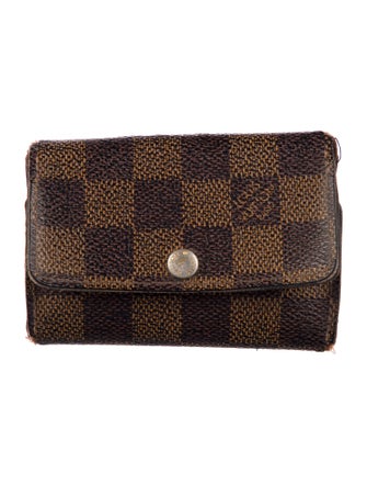 Louis Vuitton Damier Ebene Pattern Coated Canvas Coin Pouch