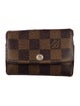 Louis Vuitton Damier Ebene Pattern Coated Canvas Coin Pouch