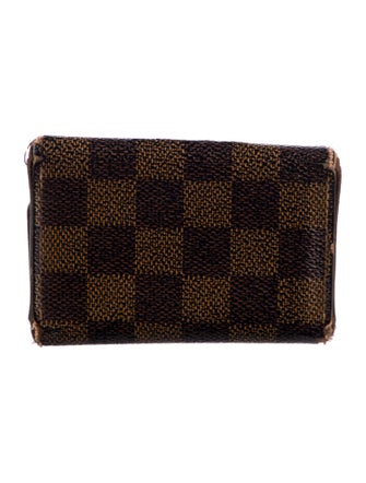 Louis Vuitton Damier Ebene Pattern Coated Canvas Coin Pouch