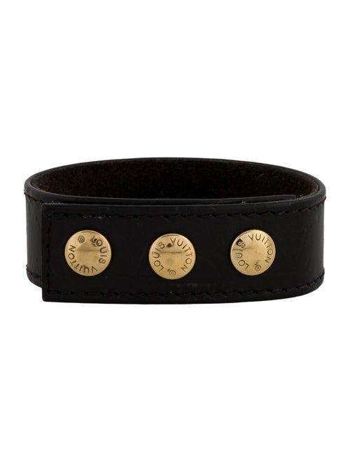 Louis Vuitton Monogram Leather Wrap Bracelet
