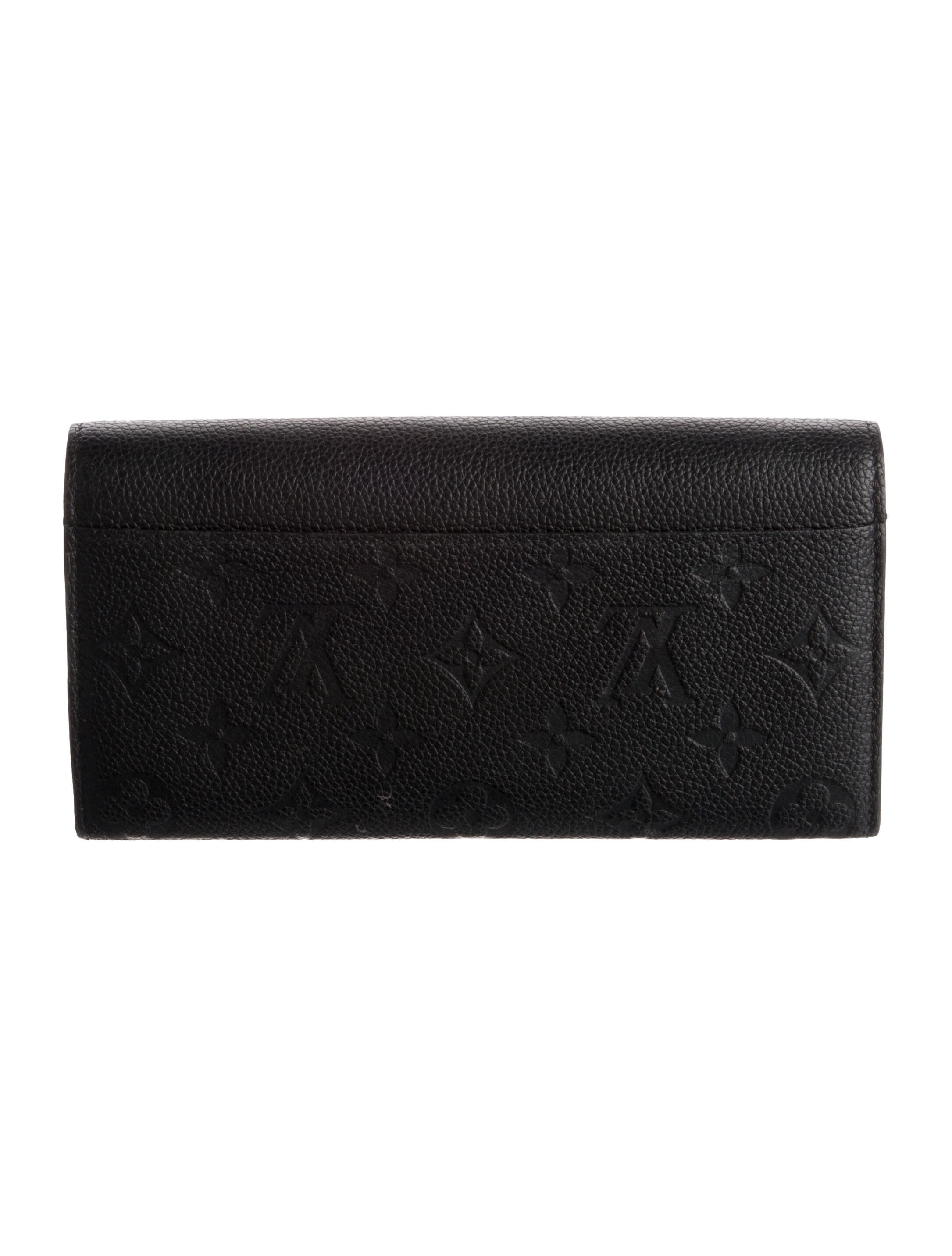 Louis Vuitton LV Monogram Empreinte Leather Sarah Wallet