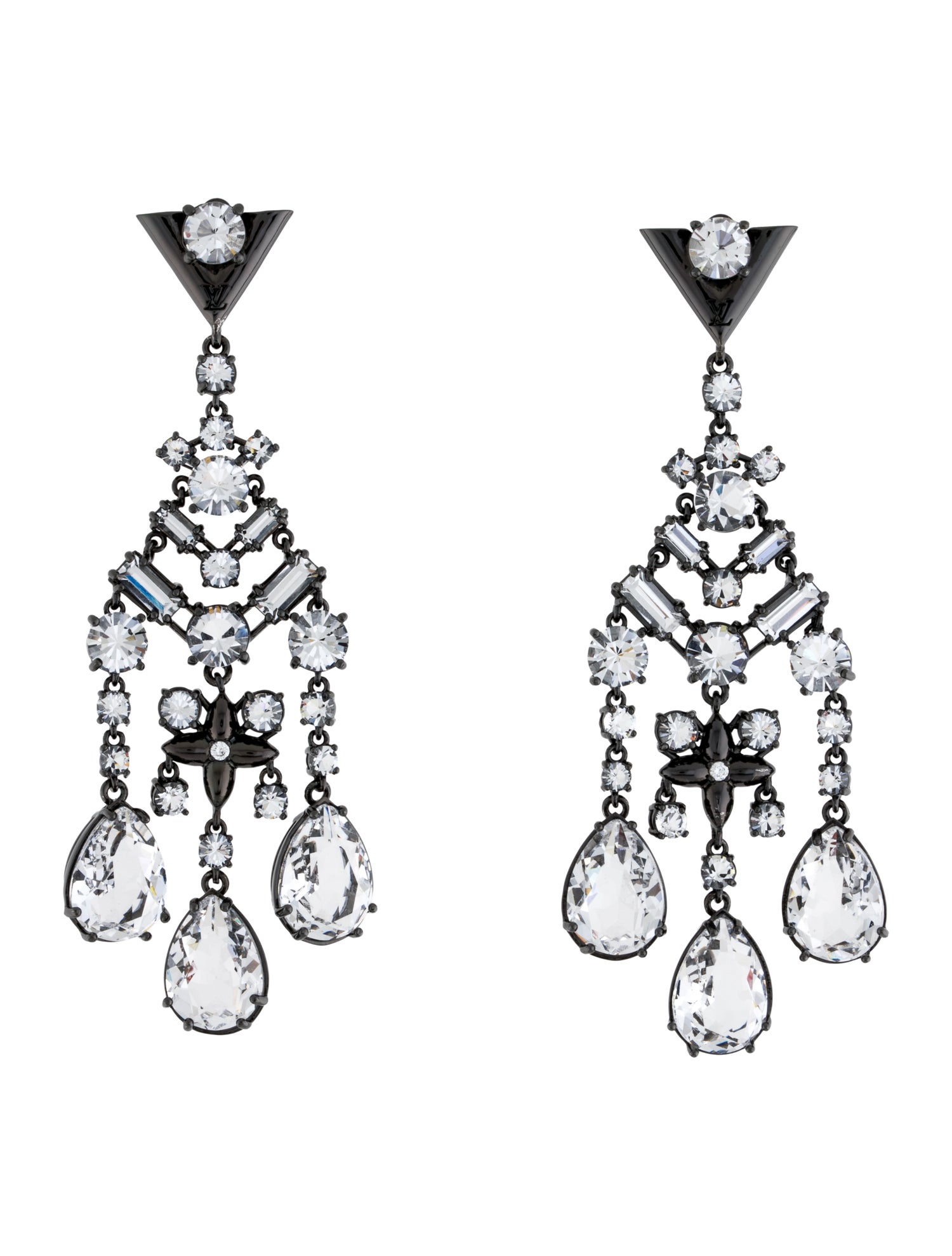 Louis Vuitton Crystal Chandelier Drop Earrings