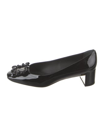 Louis Vuitton Rockstud Accents Patent Leather Pumps
