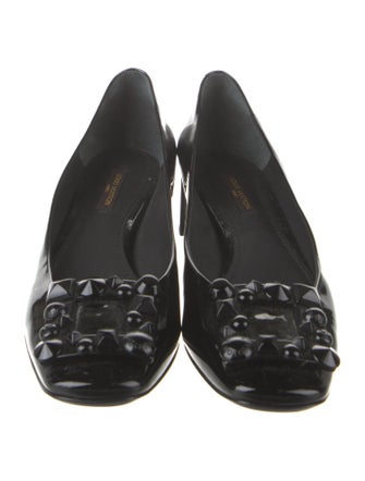 Louis Vuitton Rockstud Accents Patent Leather Pumps