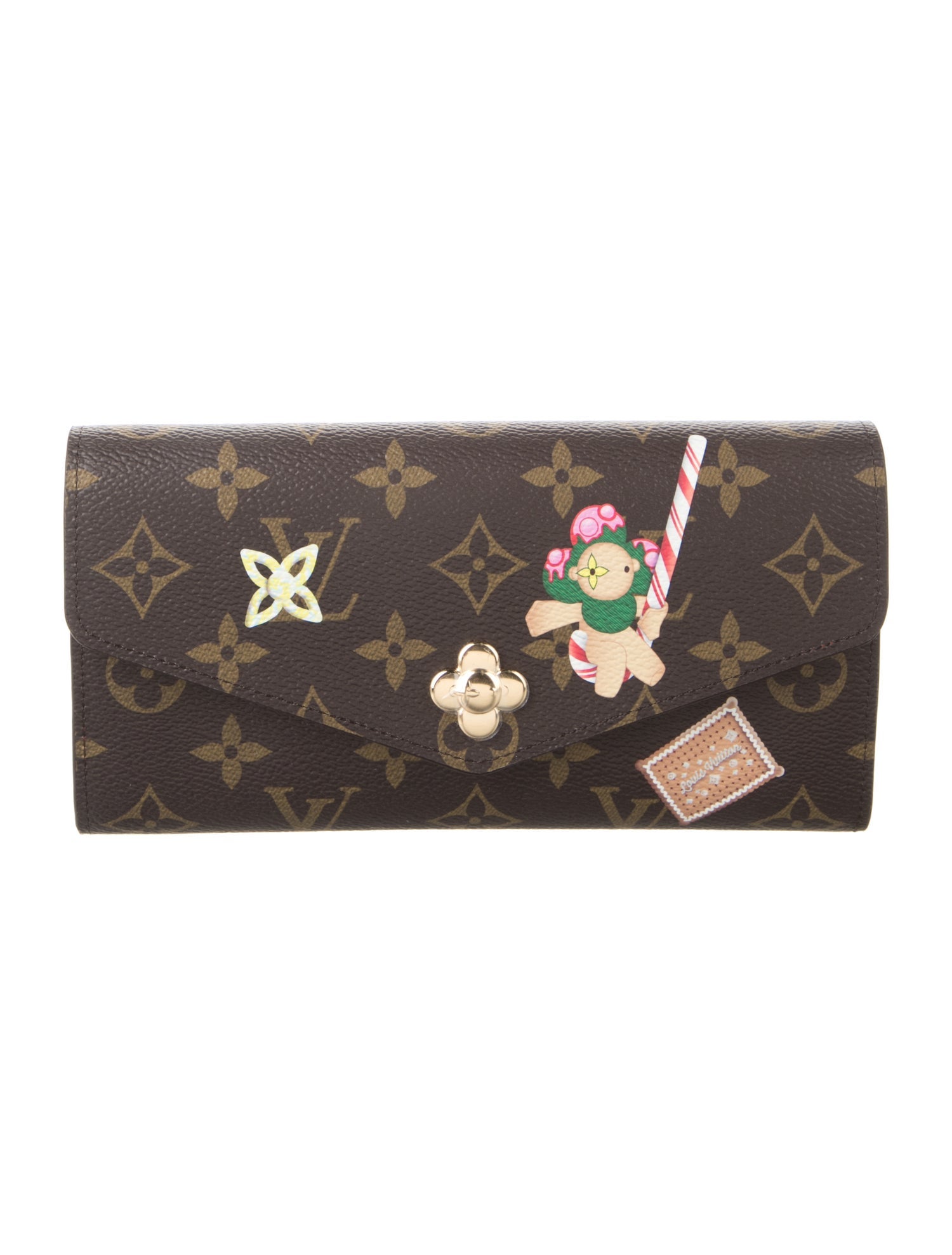 Louis Vuitton LV Monogram Coated Canvas Sarah Wallet w/ Tags