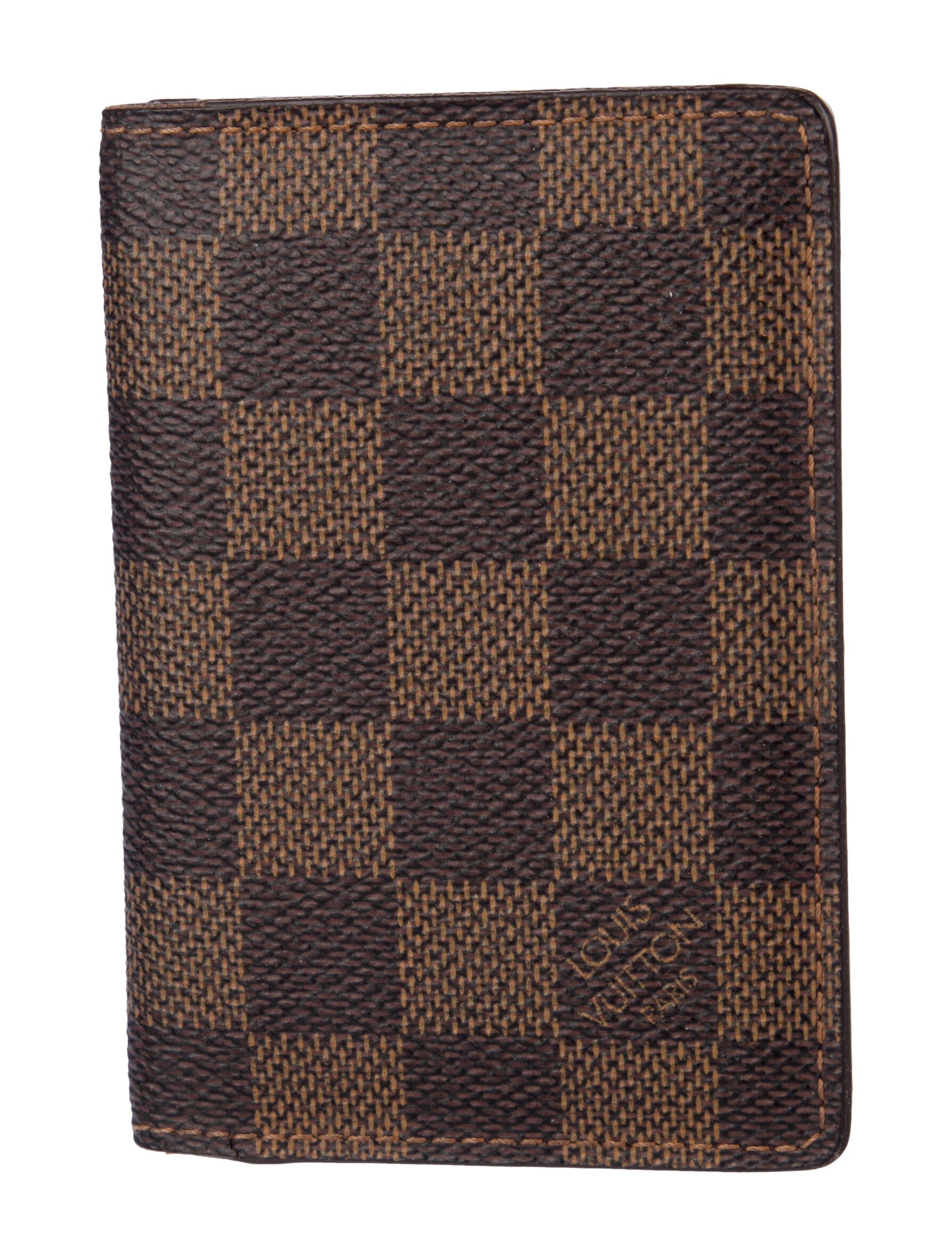 Louis Vuitton Damier Ebene Pattern Coated Canvas Multiple Wallet