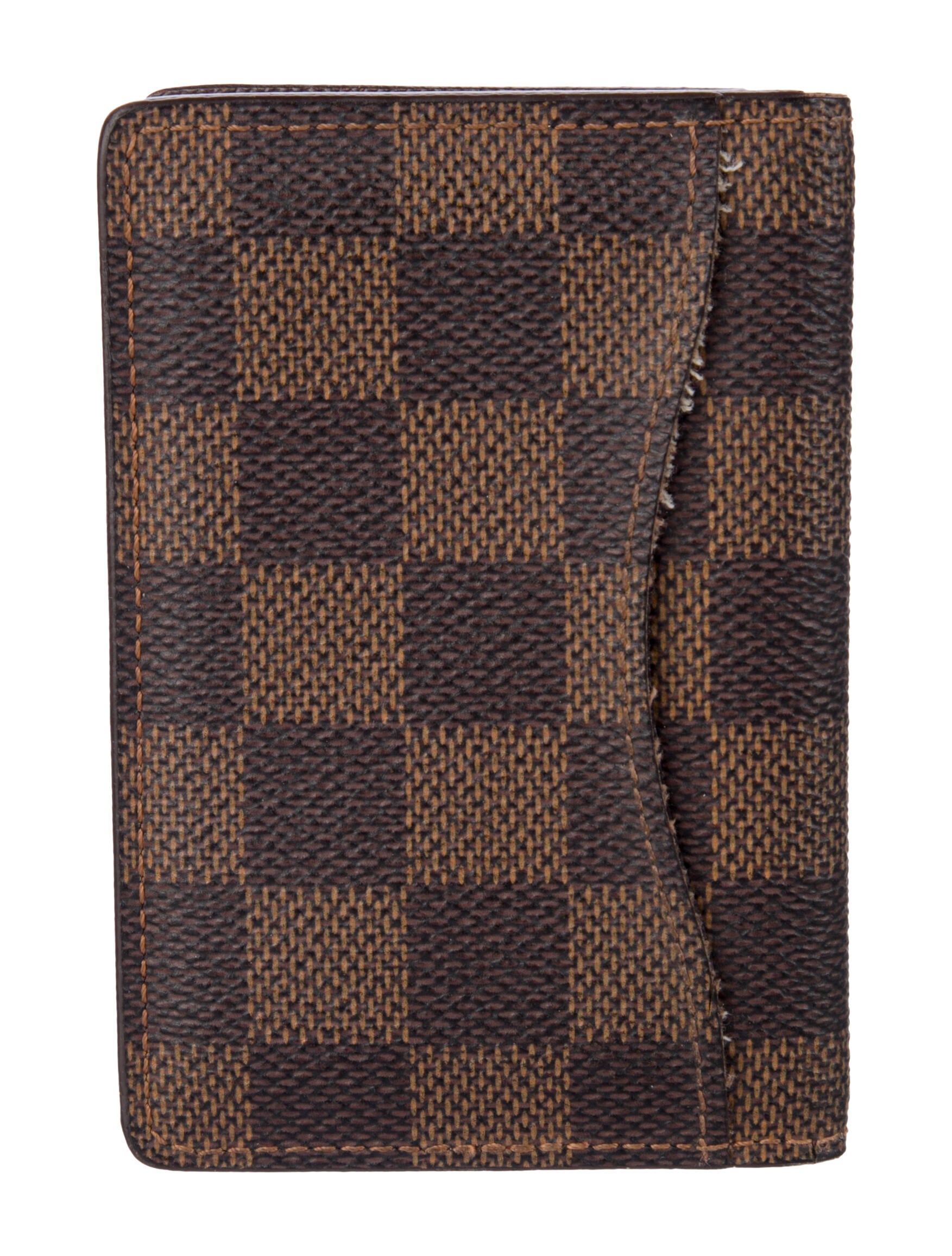 Louis Vuitton Damier Ebene Pattern Coated Canvas Multiple Wallet