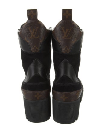 Louis Vuitton LV Monogram Suede Combat Boots