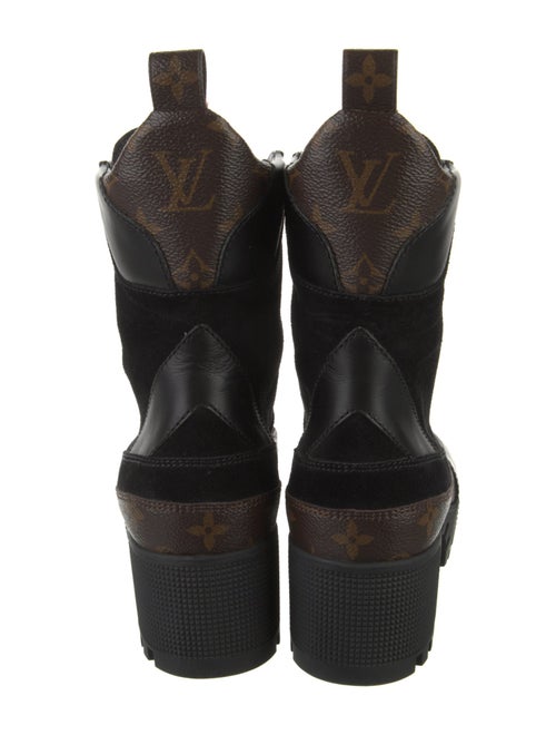 Louis Vuitton LV Monogram Suede Combat Boots